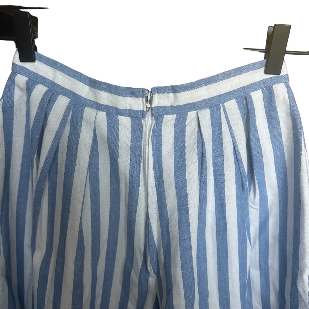 Vintage 80's 90's PBJ Sport Striped High Waisted Shorts Blue White Size 9 - Picture 6 of 7